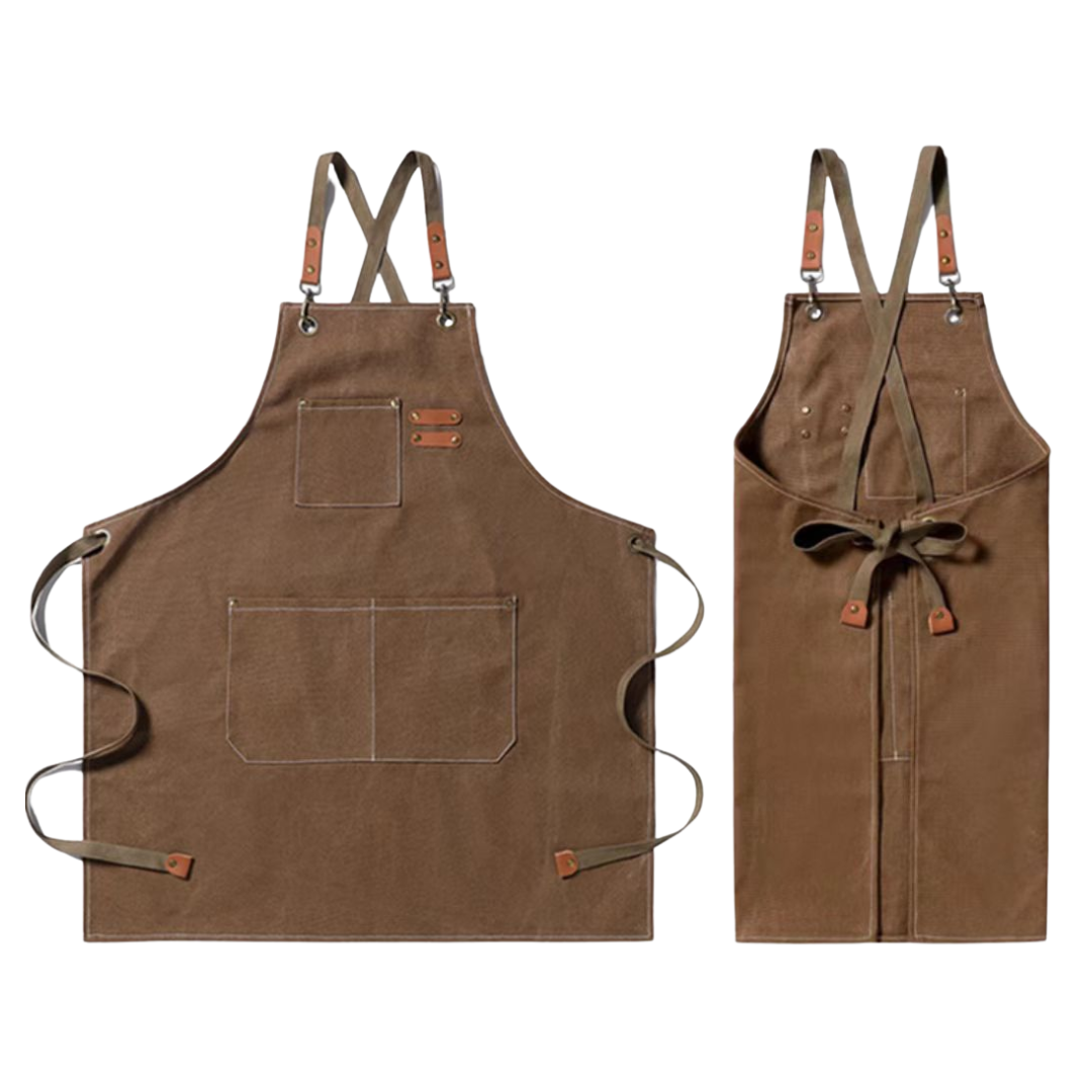 Delantal de Cocina Tipo Jeans Impermeable Chocolate HVB20036 Selecto