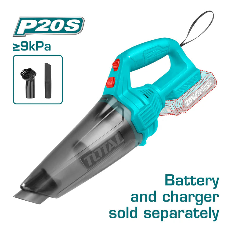 Aspiradora De Limpieza 0.5L Lithium-Ion De Bateria De 20 V. No Incluye Bateria Ni Cargador. Total TVLI201261 TOTAL