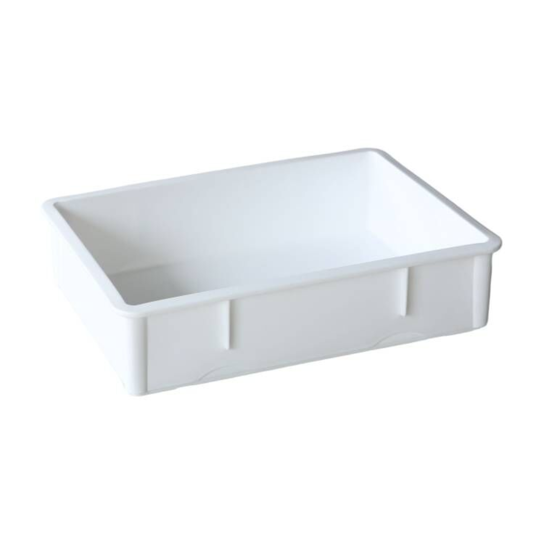 Bandeja Plástica para Fermentar Masa de Pizza Blanco655*455*150mm HVB-DB1150
