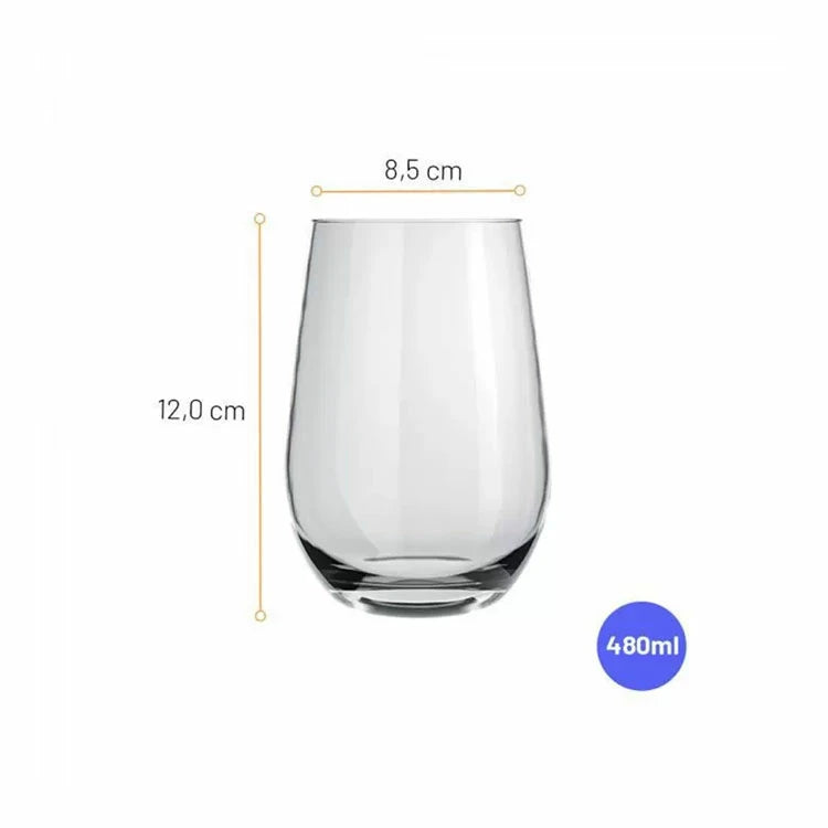 Vaso de Vidrio Dubai 480ml/16oz Nadir 76640200898025