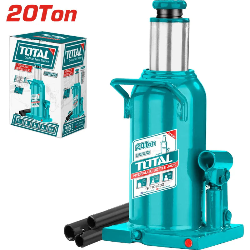 Gato Hidráulico De Botella 20Ton. Con Válvula De Seguridad. Total THT109202 TOTAL