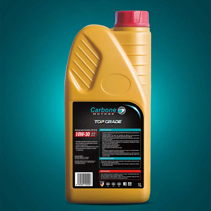 ACEITE DE MOTOR 10W-30 API SP SAE QN D8 FULL SINTETICO PARA MOTORES GASOLINA ( 1 LT ) CAR-X105