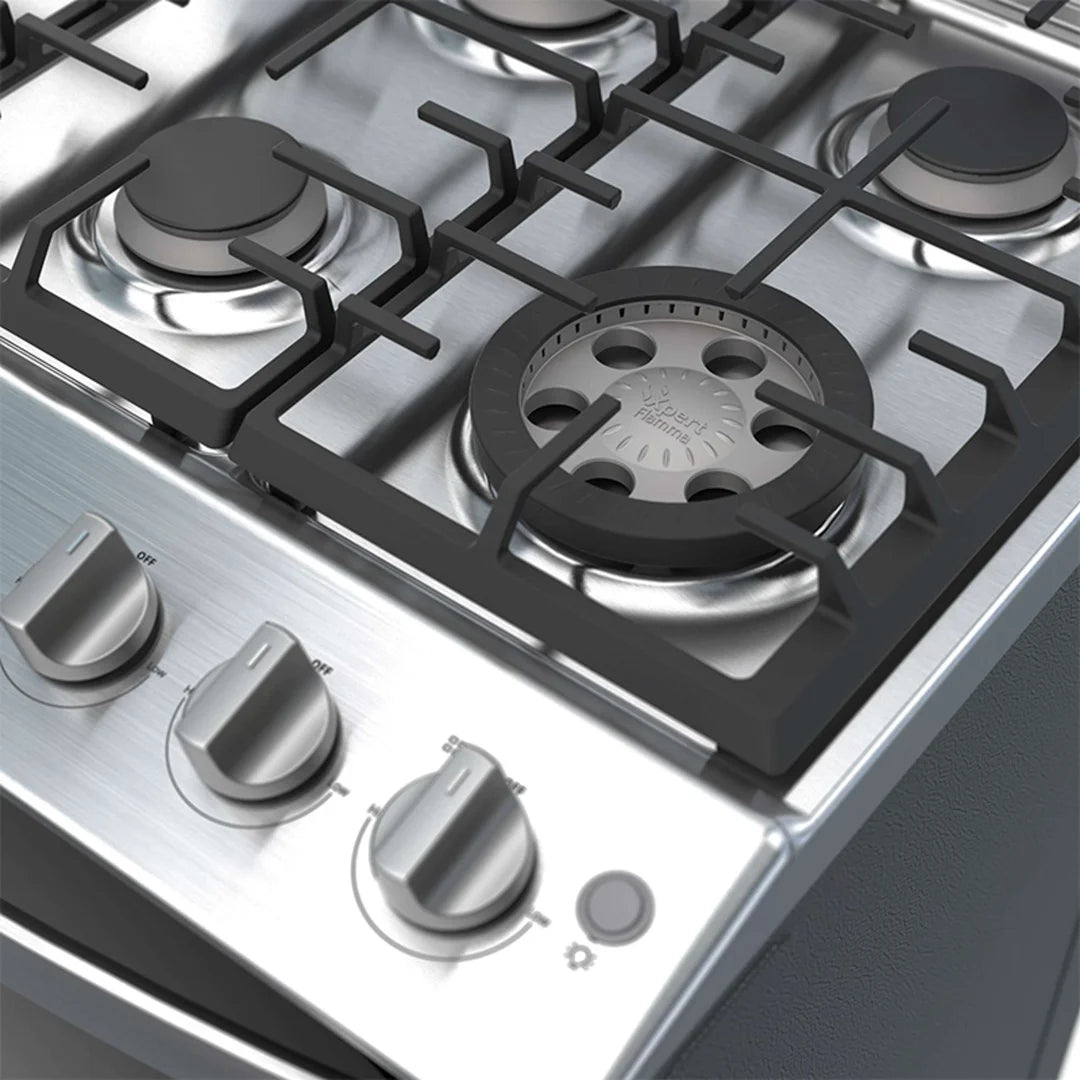 Estufa con Horno a Gas Whirlpool LWFR5000D de 30 Pulgadas con 6 Quemadores Xpert Flamma y Parrillas de Hierro Fundido