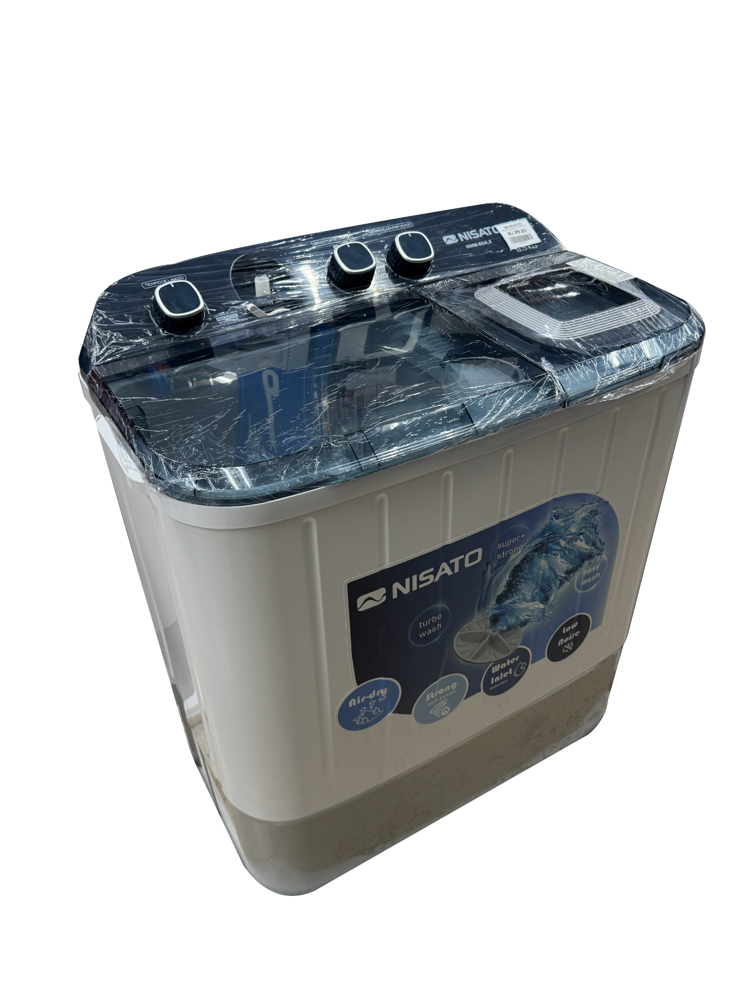 Lavadora Semi Automática de 8.5kg sin Bomba Nisato NWM-854LX