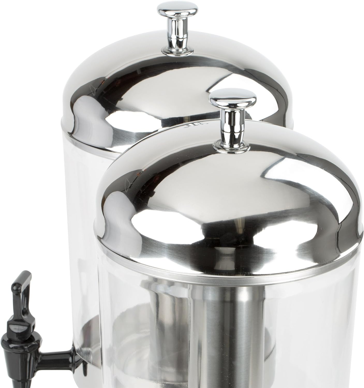 Dispensador de Jugos Doble Hotelero de Acero Inoxidable 8 Litros + 8 Litros JD-82 Chicha. Chichera. Selecto