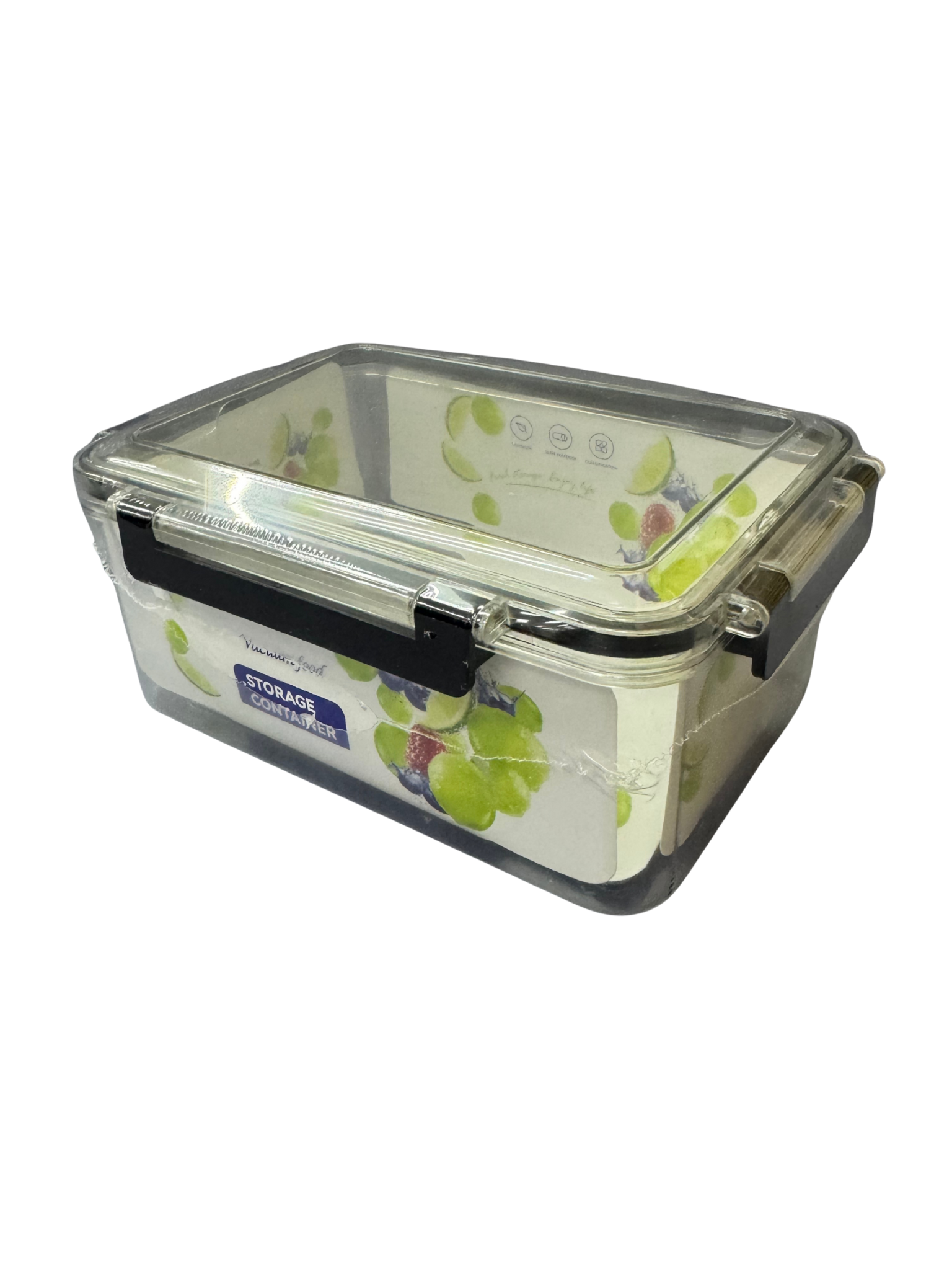 Vasija Plástica Rectangular 8175 Lonche. Lonchera. Envase. Selecto