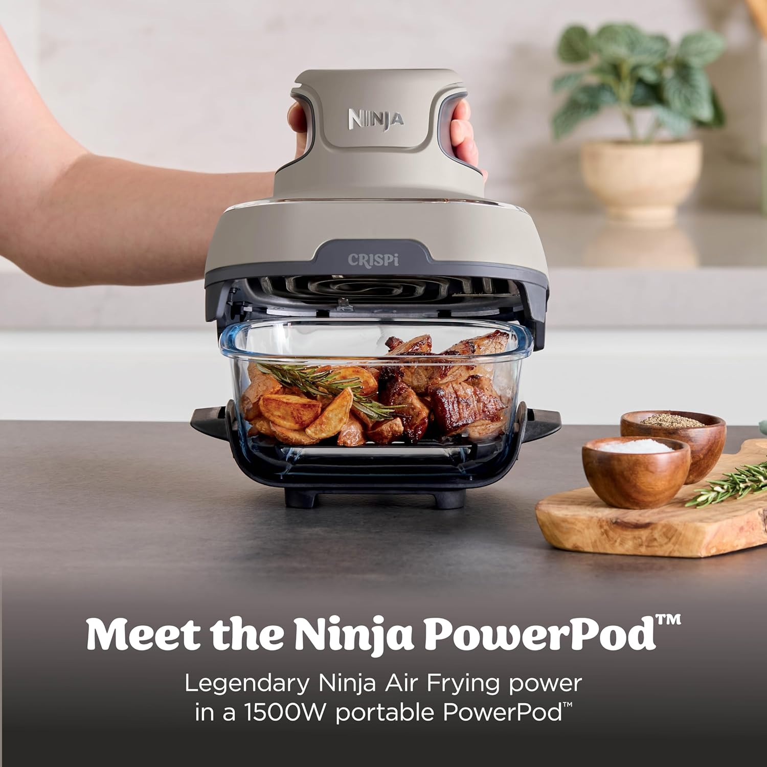 Freidora de Aire Crispi Pro 4 en 1 Portátil Ninja Stone FN101ST NINJA