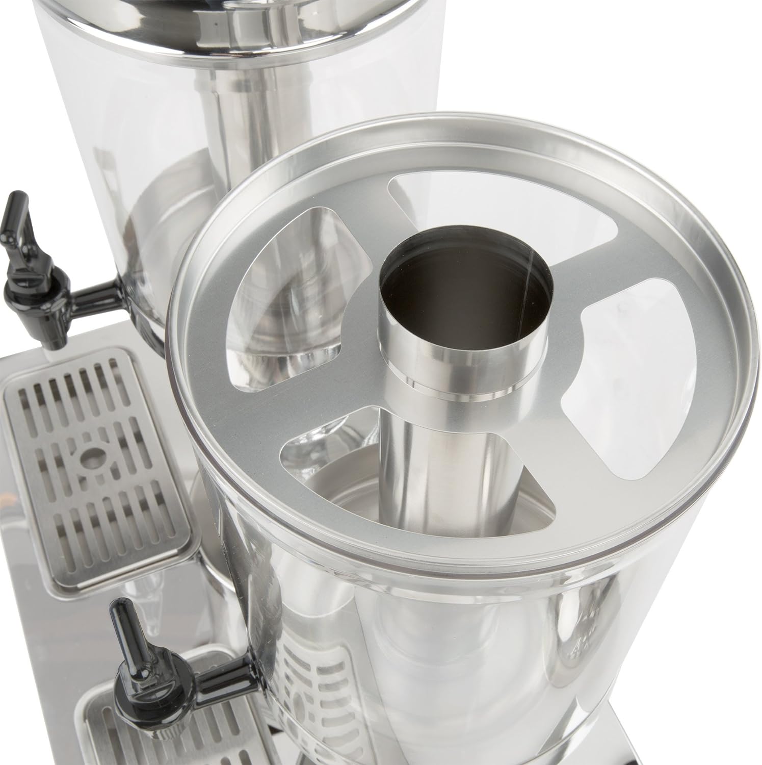 Dispensador de Jugos Doble Hotelero de Acero Inoxidable 8 Litros + 8 Litros JD-82 Chicha. Chichera. Selecto