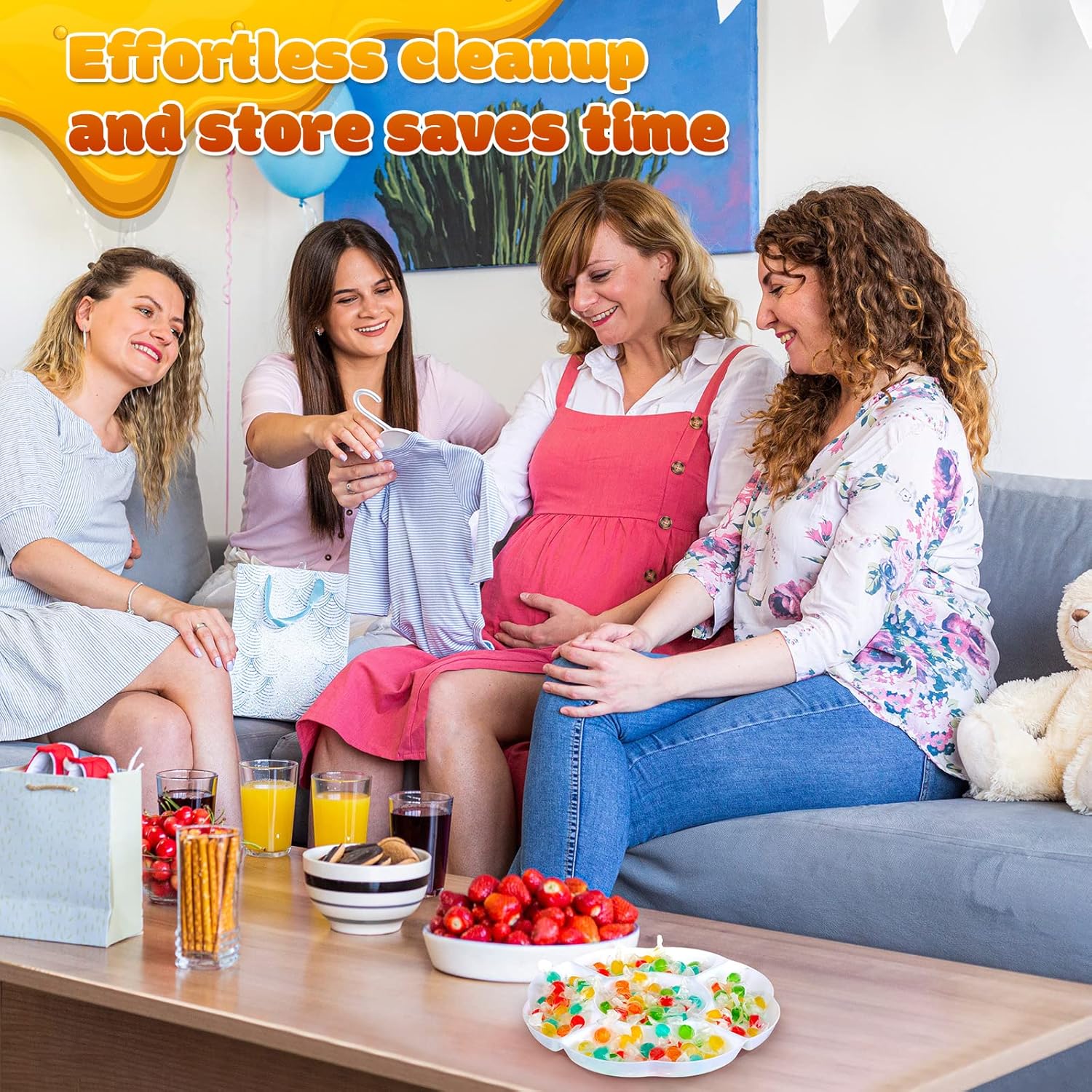 Bandeja con Divisiones de Melamina Blanco 30cm BG-36005-12W