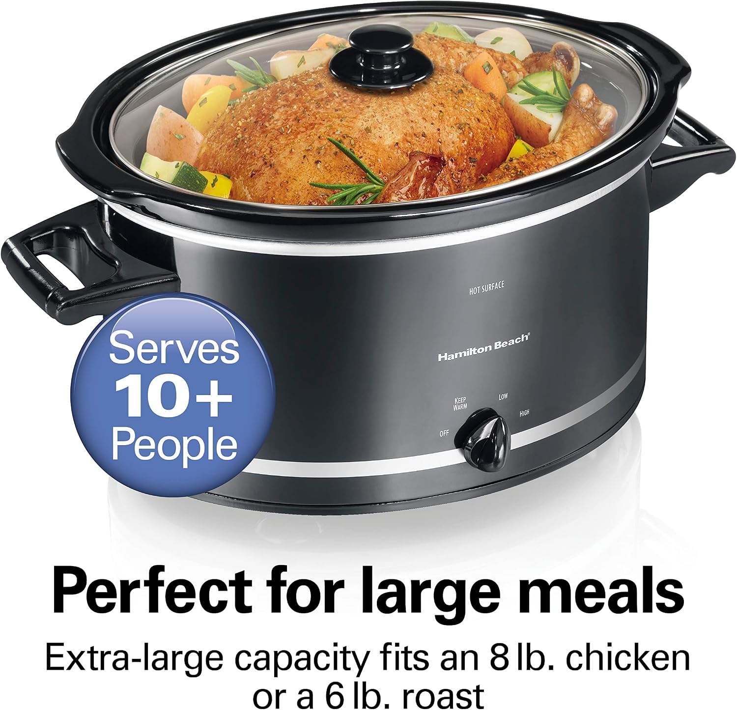 Olla de Cocción Lenta Hamilton Beach HB33185 – 8 Qt / 7.5 L