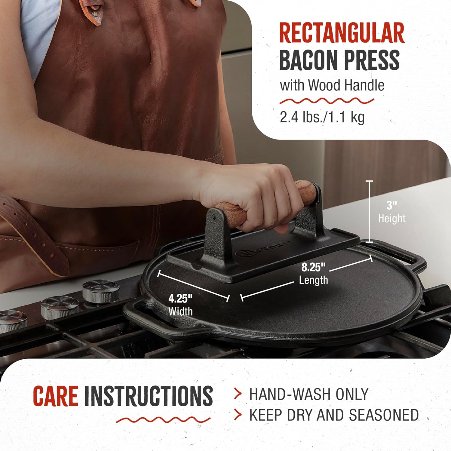 Prensa de Hamburguesa de Hierro Fundido Victoria 620