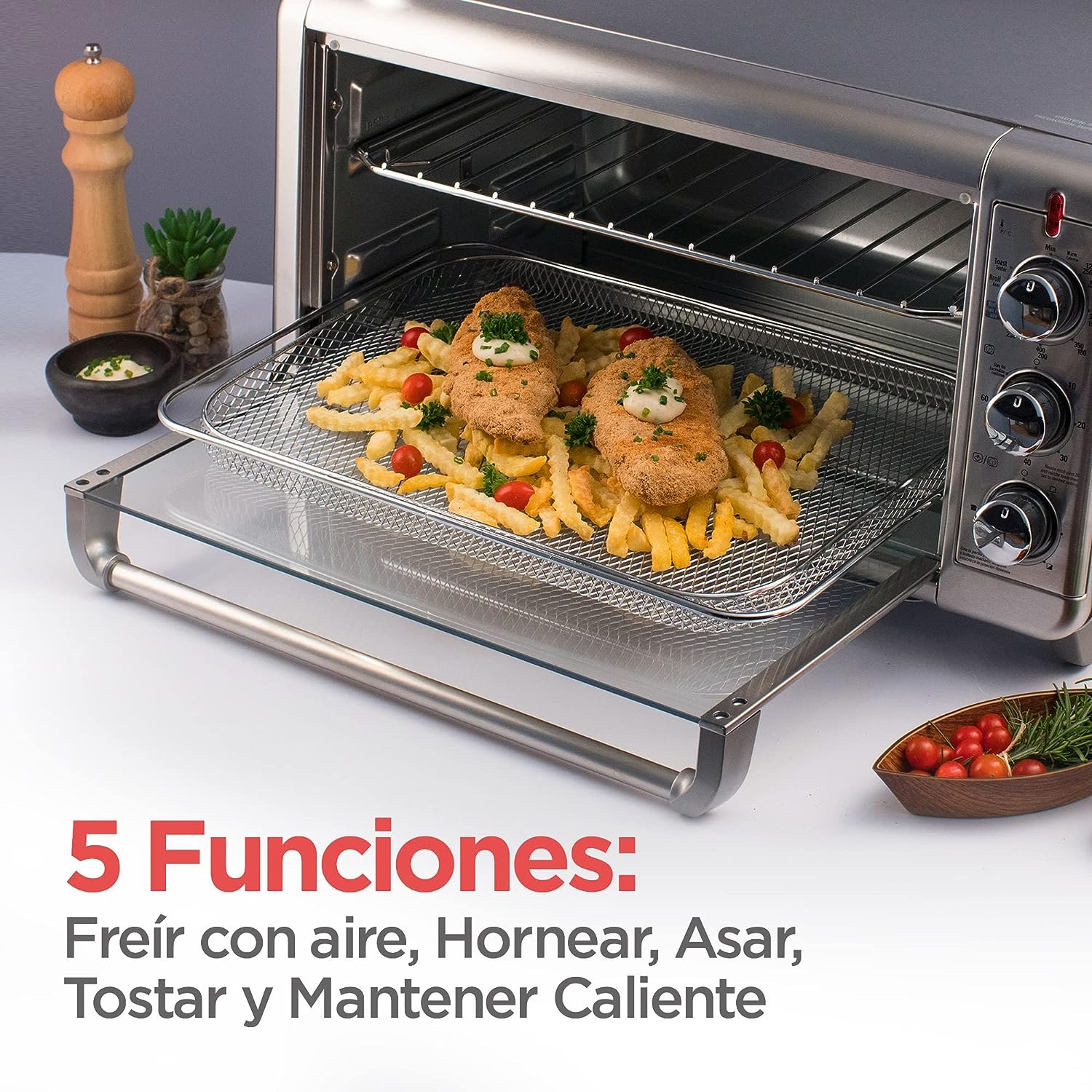 Horno con Freidora de Aire Extra Amplio Black and Decker TO3265XSSLA BLACK + DECKER