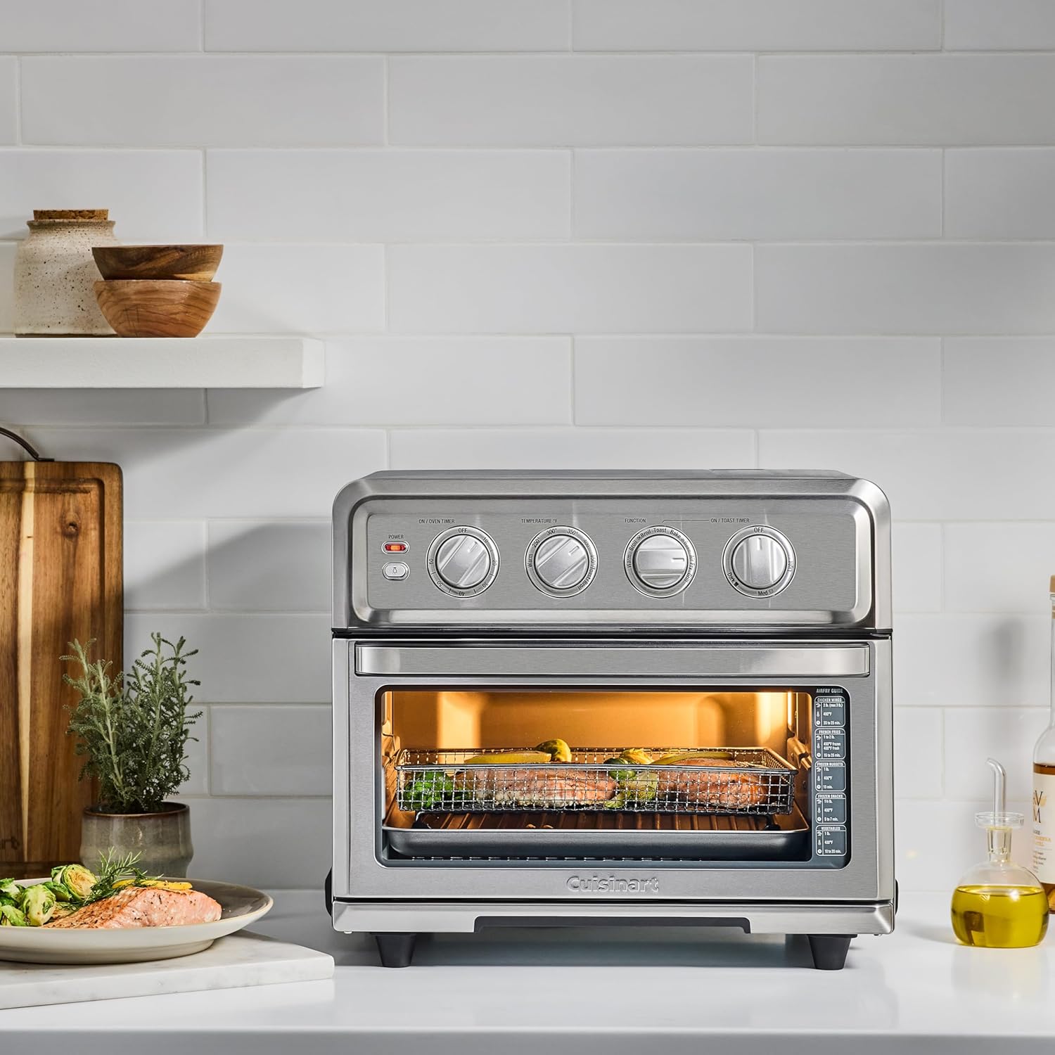 Horno Tostador con Freidora de Aire 8 en 1 1800W 70L Cuisinart TOA-70NAS CUISINART