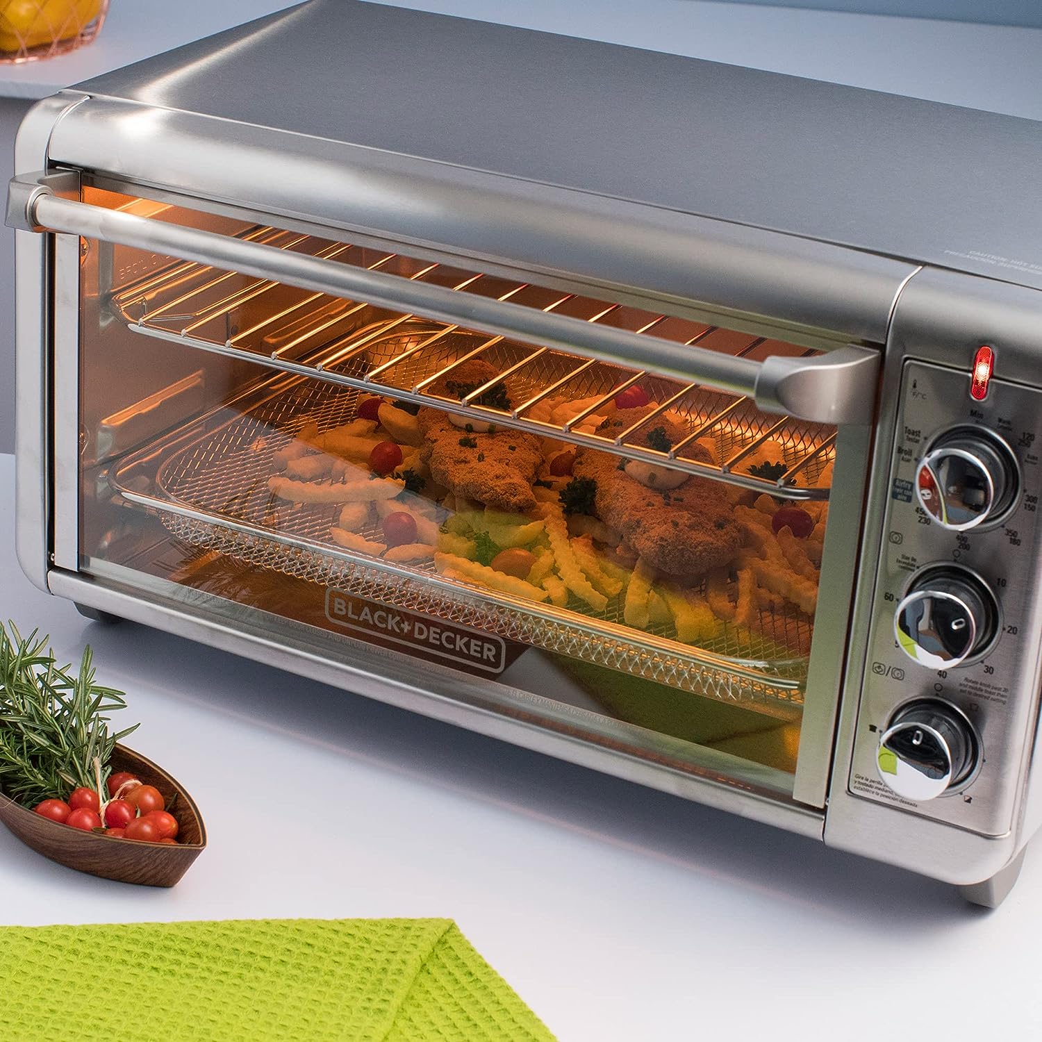 Horno con Freidora de Aire Extra Amplio Black and Decker TO3265XSSLA BLACK + DECKER