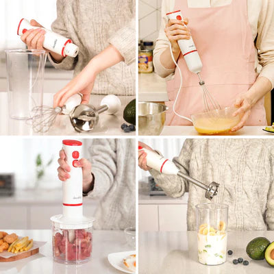 Licuadora Batidora de Mano 4 en 1 de 150W KUJB003W Decakila