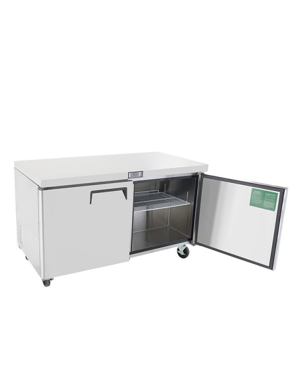 (PP) Congelador Bajo Encimera de 60"/153cm 2 Puertas Acero Inoxidable Atosa MGF8407GR Undercounter Congelador. Mesa Congelador. Freezer.