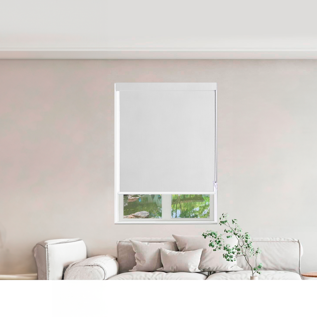 Cortina Enrollable Blackout Blanco 1.10m a 1.90m 3909 Selecto