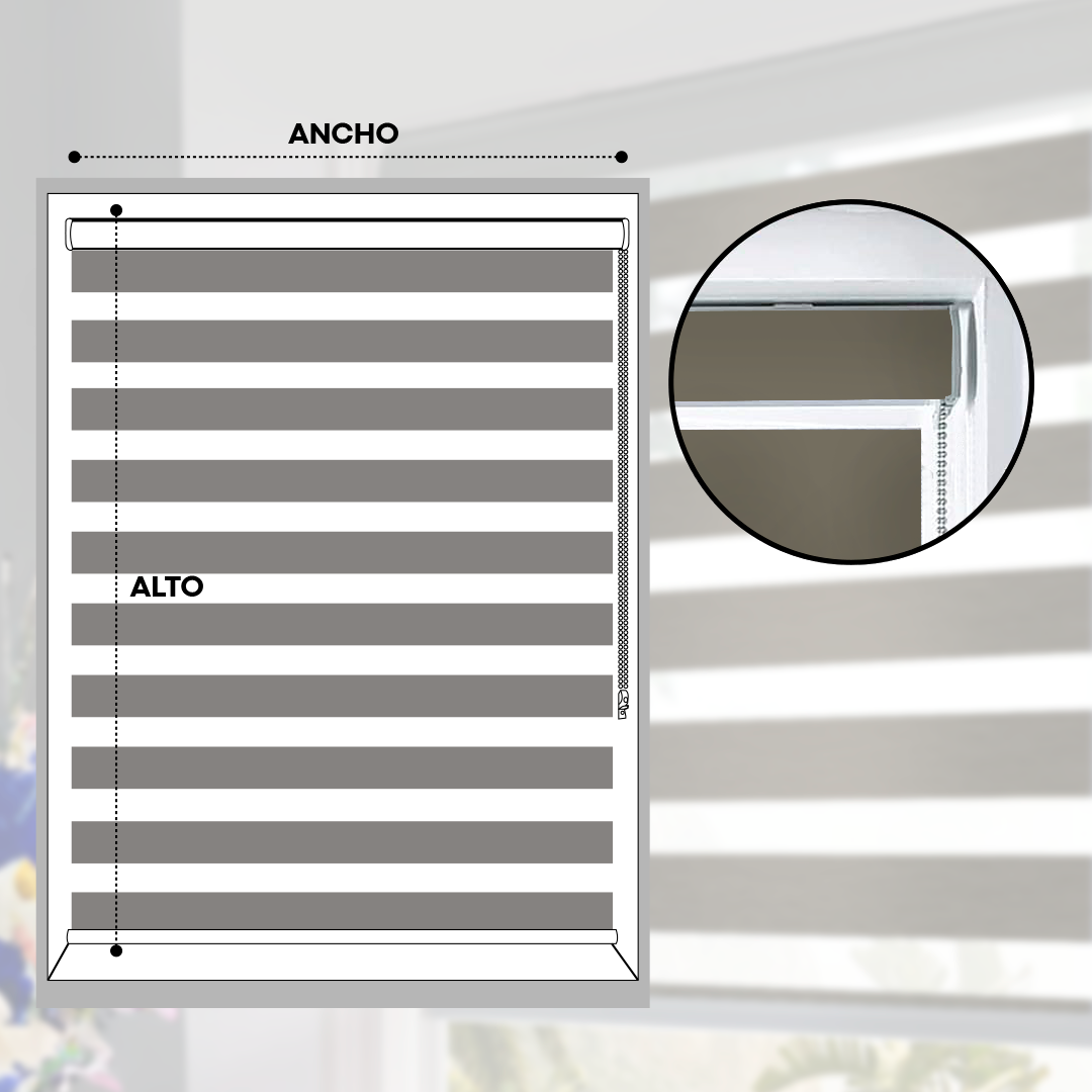 Cortinas Enrollables Zebra 28mm COF2 Selecto