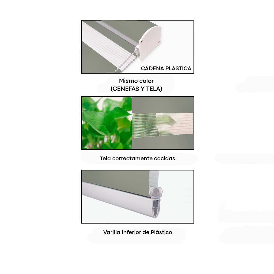 Cortina Enrollable Zebra 28mm Grey