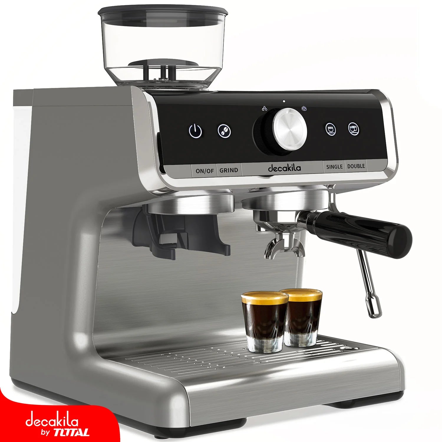 Máquina de Café Espresso 1350W. 15Bar. con Moledor de Granos Integrado Decakila KUCF010M
