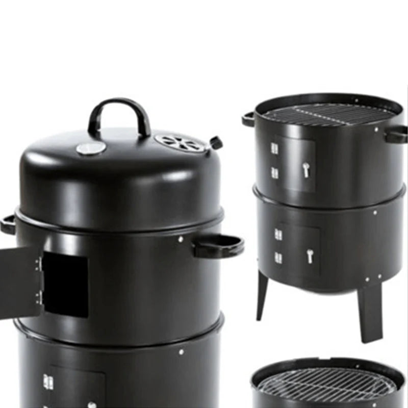 Barbacoa Ahumadora Cilindrica Portatil Parrillera PEZ191 Selecto
