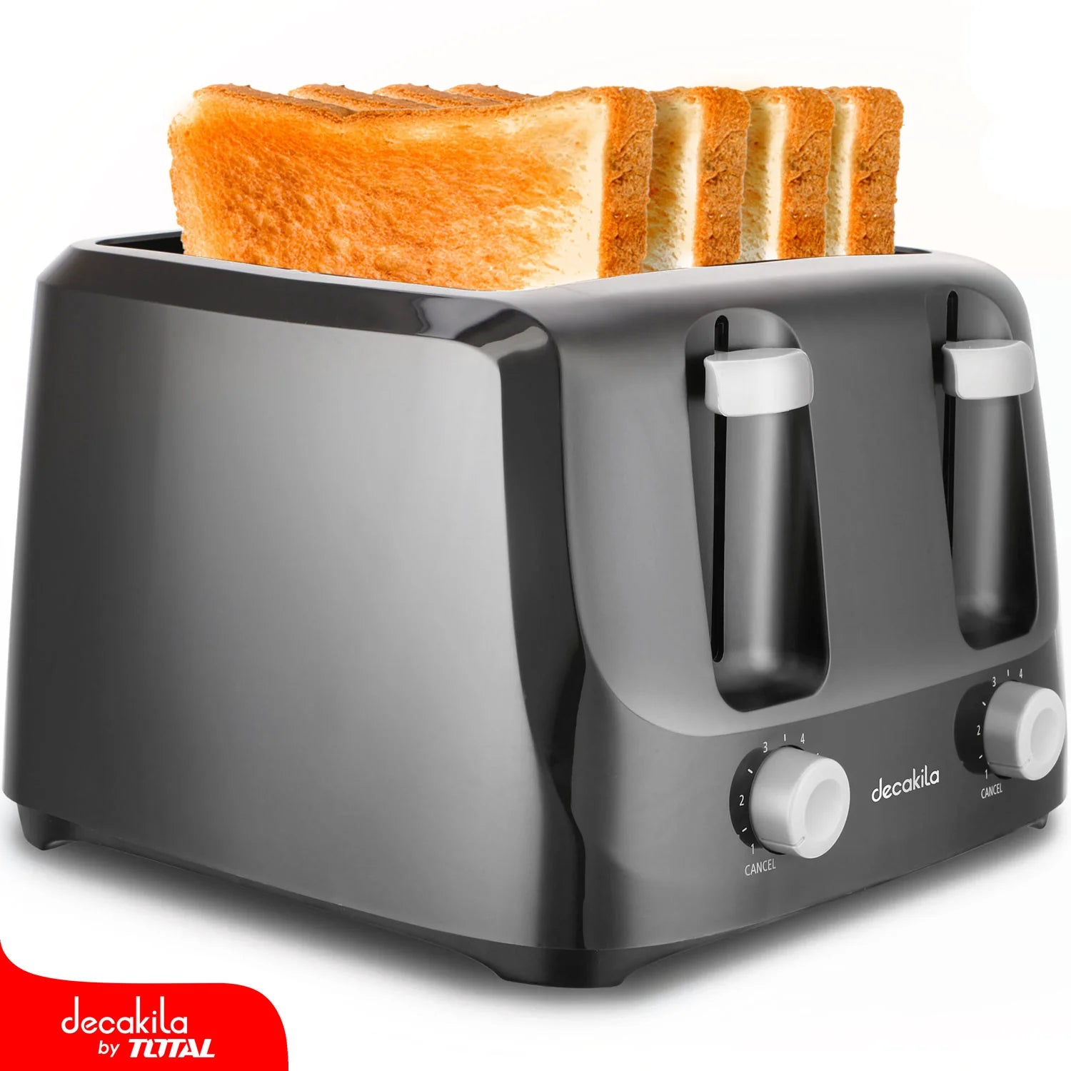 Tostadora de 4 Rebanadas Eléctrica 1400W Decakila KUTS003W