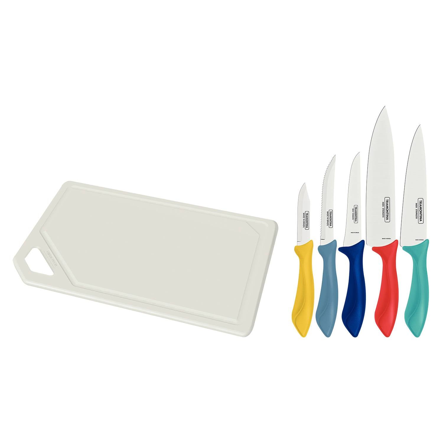 Set de Cuchillo 5 Piezas +1 Tabla de Picar Tramontina 23699956 TRAMONTINA