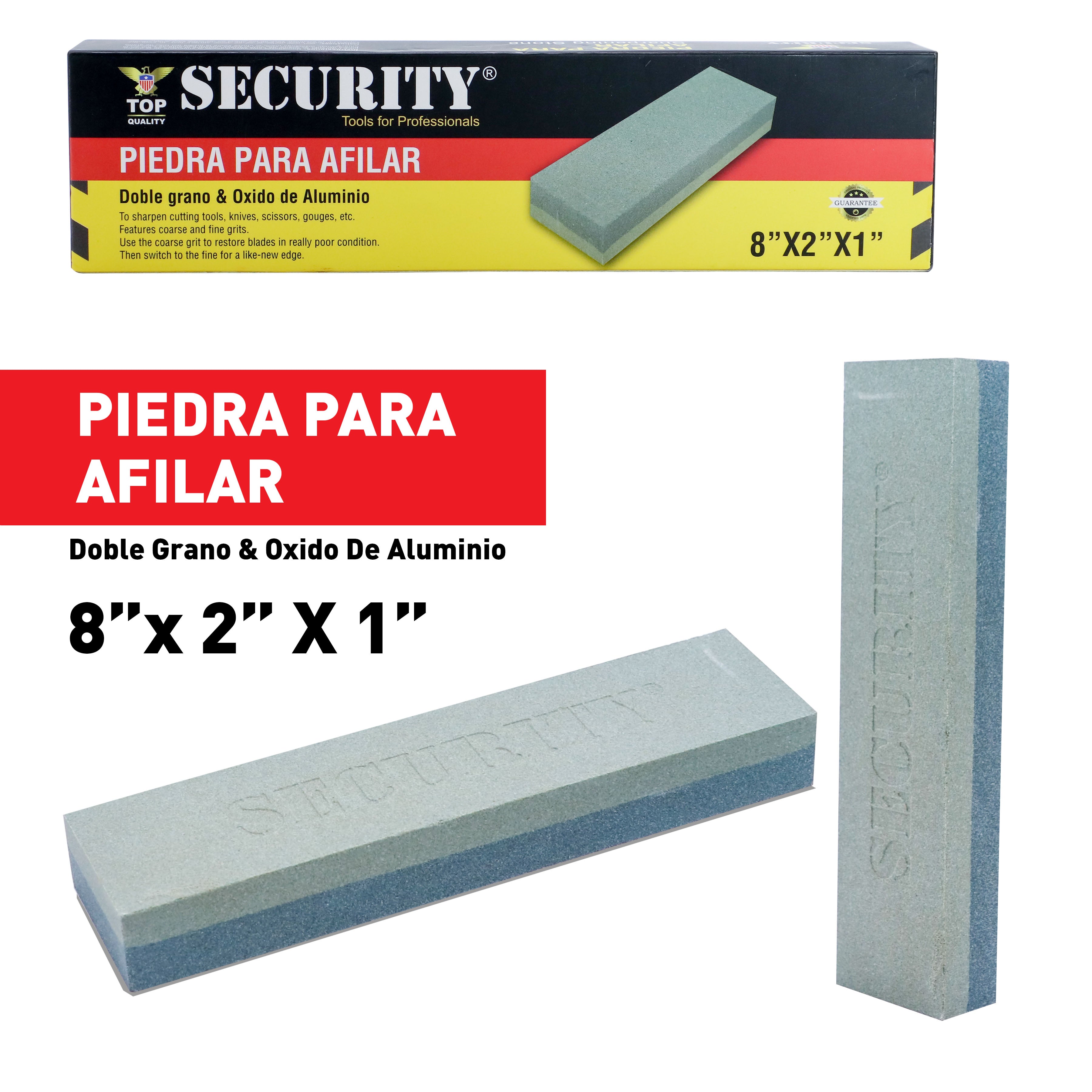 Piedra para Afilar Cuchillos 8x2x1" Security 8A020-SKF8 SECURITY