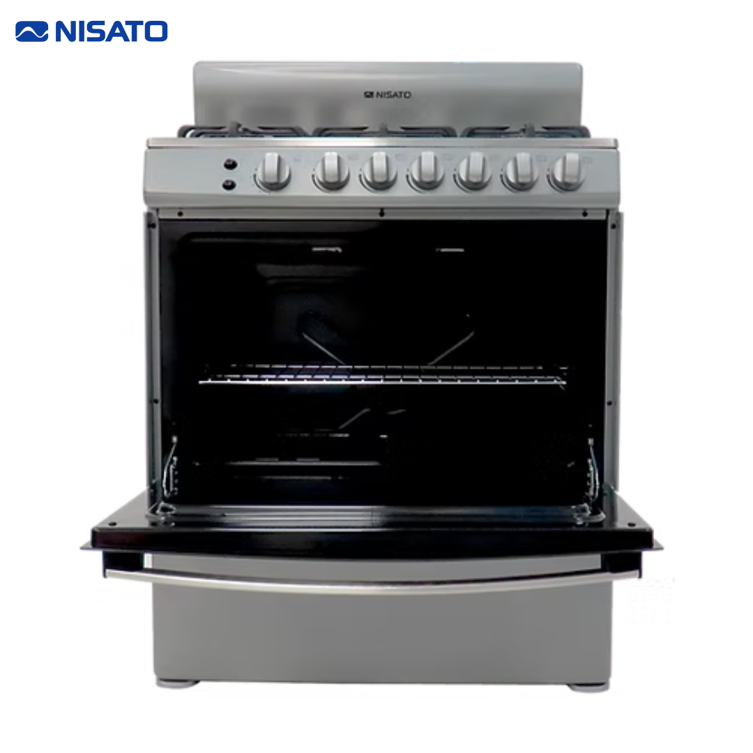 Estufa con Horno 30" de 6 Quemadores Acero Inoxidable Nisato NE-3037RNDM NISATO