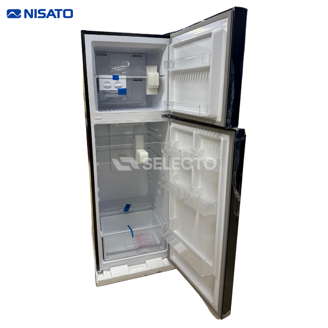 Refrigeradora de Vidrio Negro No Frost 12.4P3/345L Nisato NRF-377GSNNLM NISATO