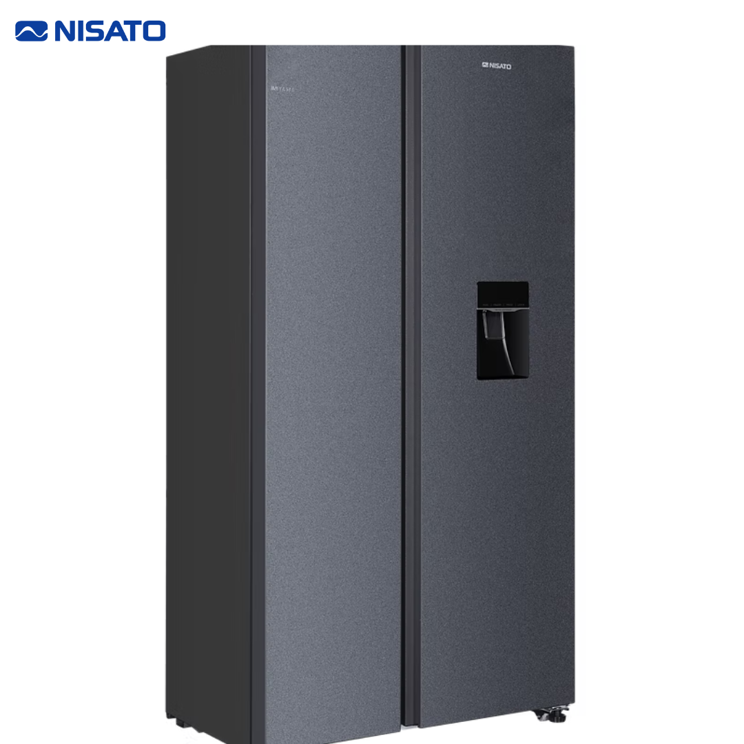 Refrigeradora Side by Side 18.3P3/518L Inverter Acero Inoxidable con Dispensador de Agua Nisato NRF-777INVSWDMH NISATO