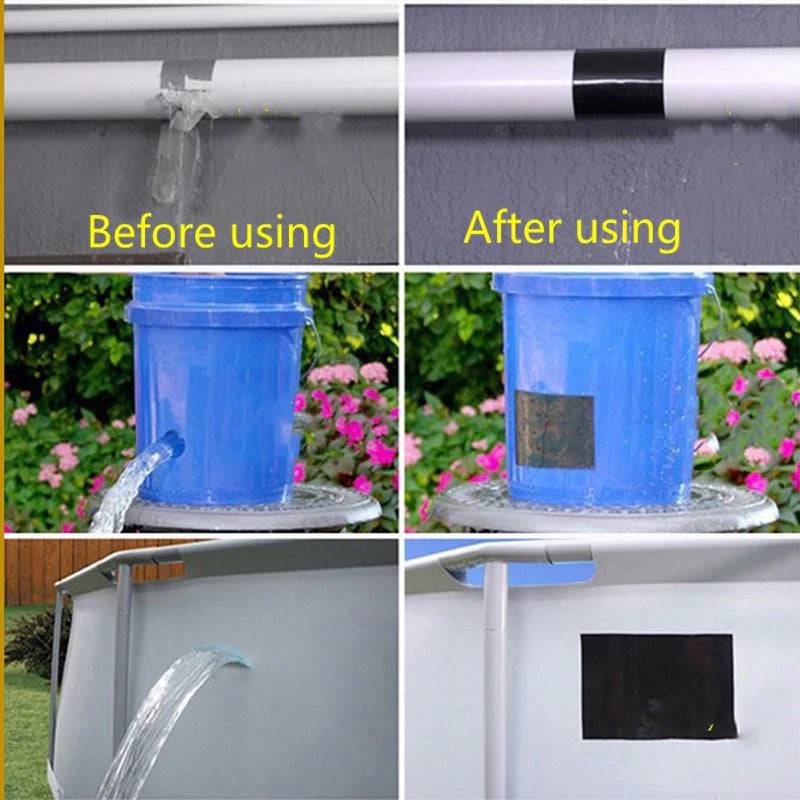 Flex Tape, Cinta Impermeable De Fibra Super Fuerte 150*10Cm/ 4Pulg X 5Pies - Negro TFSBLKR0405