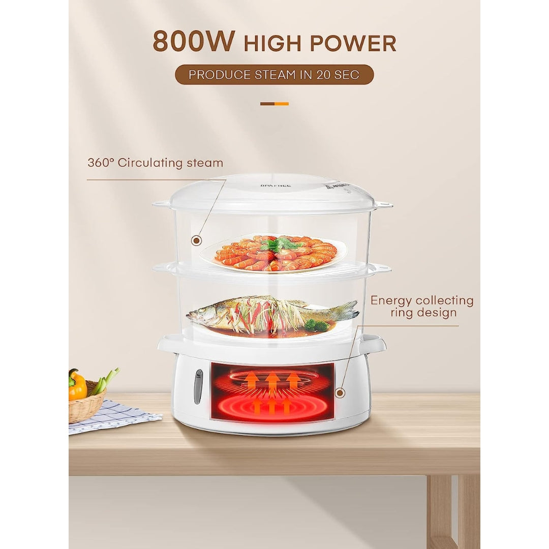 Vaporera Eléctrica de 3 Niveles 9.0 Litros IU-ST109L Universal Royal Siu mai. Dim sum. UNIVERSAL ROYAL