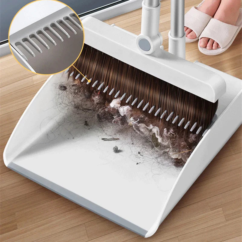 Juego Escoba Con Rotación Y Recogedor Plegable Con Dientes. AN24 Selecto