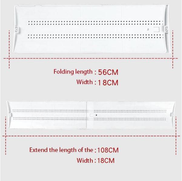 Cobertor Deflector Para Aire Acondicionado Split Universal. Tapa El Flujo De Aire Directo TS065