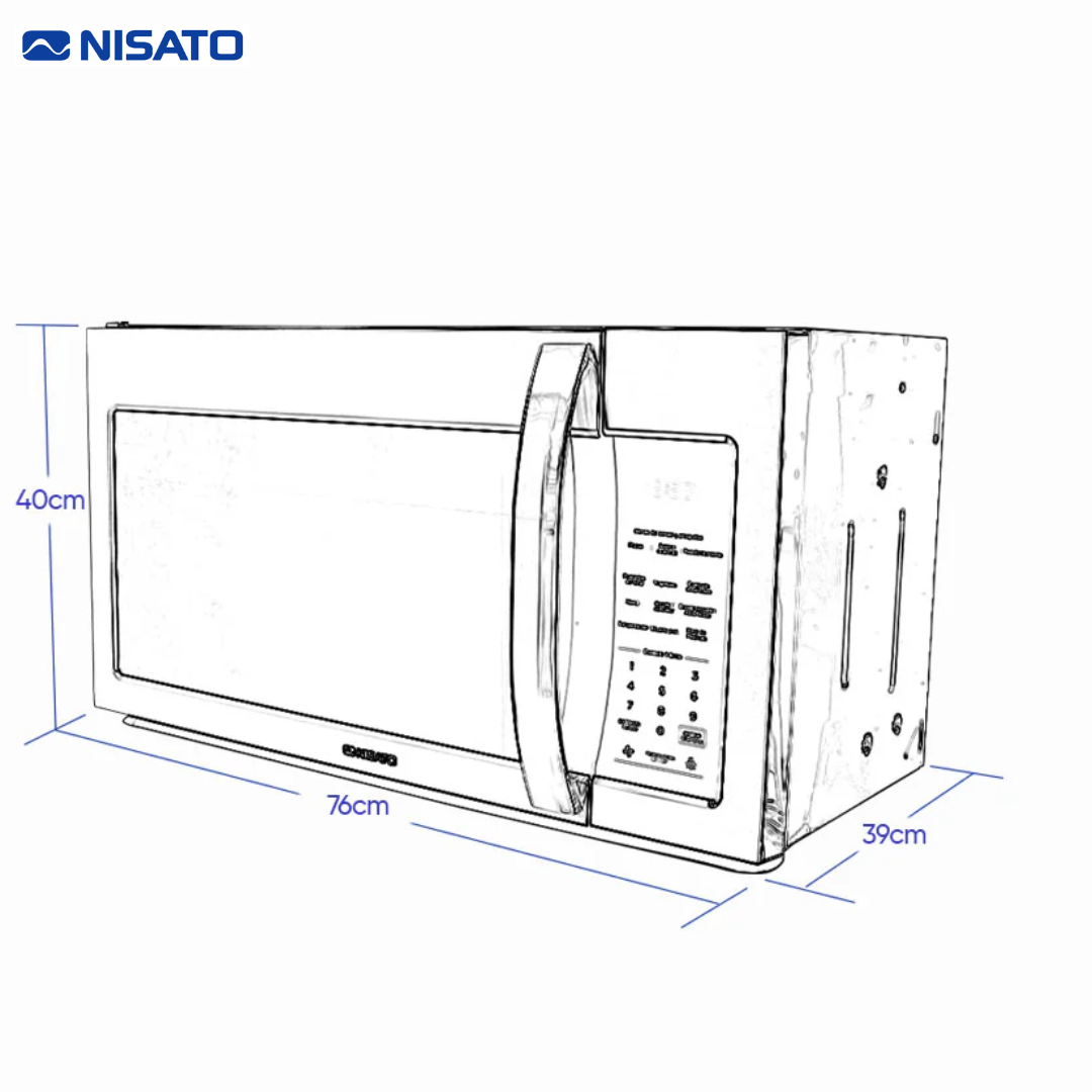 Microonda 2en1 con Extractor de Grasa Empotrable 2.0p3 Nisato NMWE-45LSSDM
