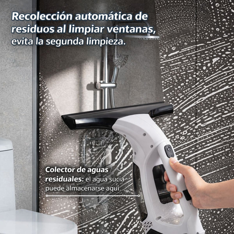 Limpiacristales Eléctrico Con Pulverizador. Limpiador De Ventanas Multiuso Con Recolector De Agua Y Carga USB-C. LT738