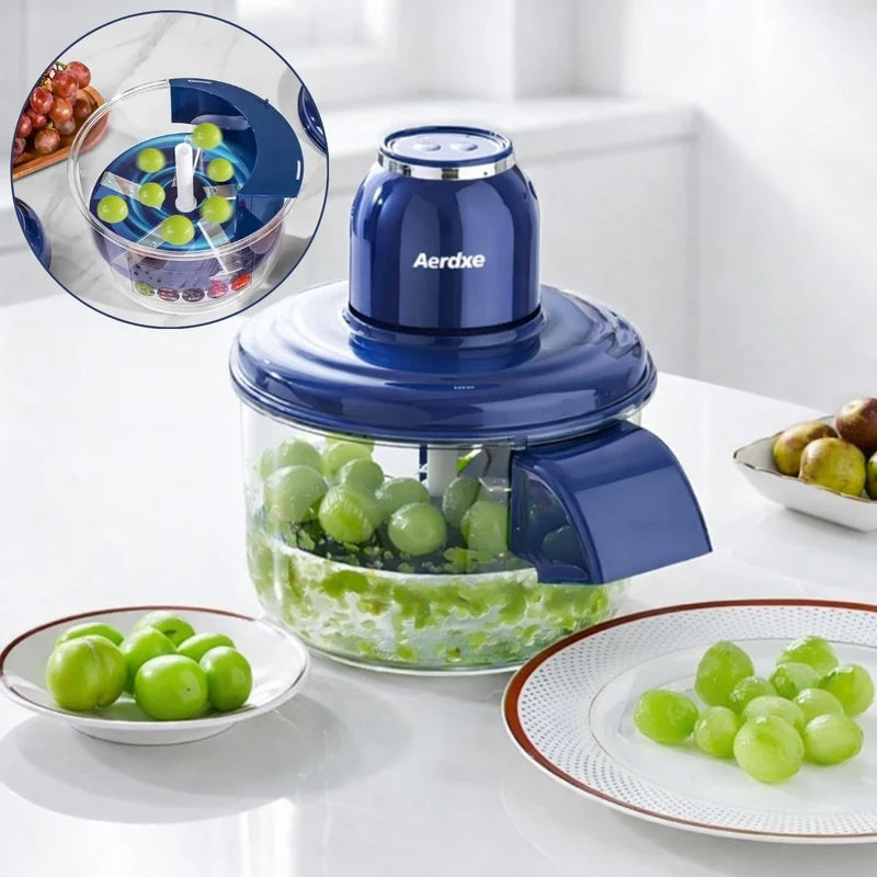 Pelador De Frutas Eléctrico Para Quitar Cascara De Frutas Multifunción 5V Y 50W Con Batería 1300Mah Y Cable USB (200X240mm) Azul. LT740