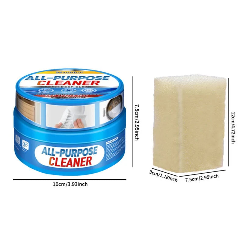 Pasta Limpiadora Multiuso Con Esponja. Limpiador Desengrasante Para Cocina, Ollas, Estufa, Zapatos Y Superficies. Removedor De Manchas Y Grasa (150G). LT880