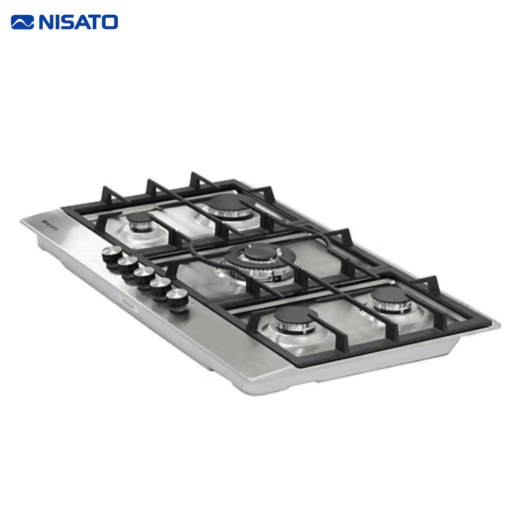 Estufa Empotrable de Acero Inoxidable 36" 5 Quemadores a Gas Nisato NPCT-90PRODM NISATO