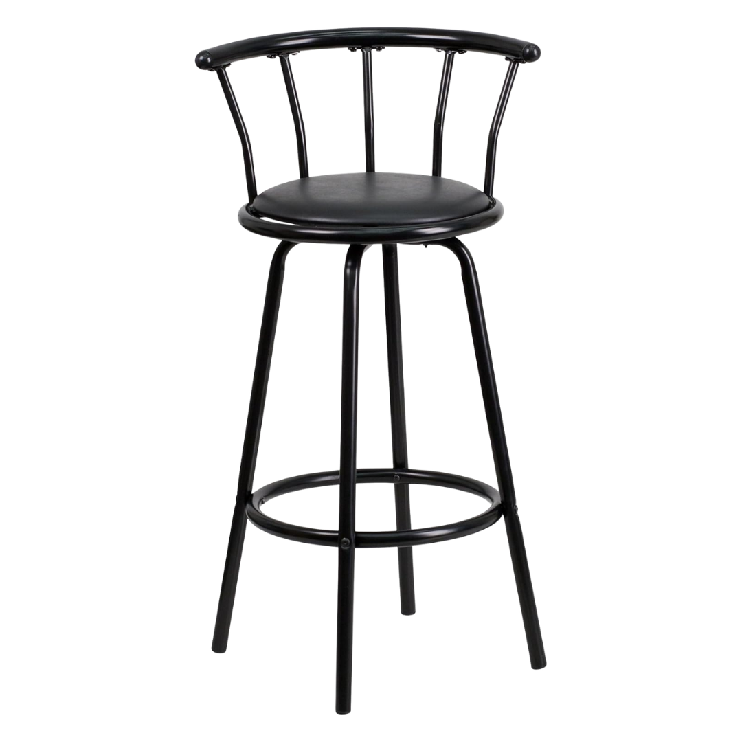 Silla para Bar Giratoria Negra 52x94x38cm FSK5528