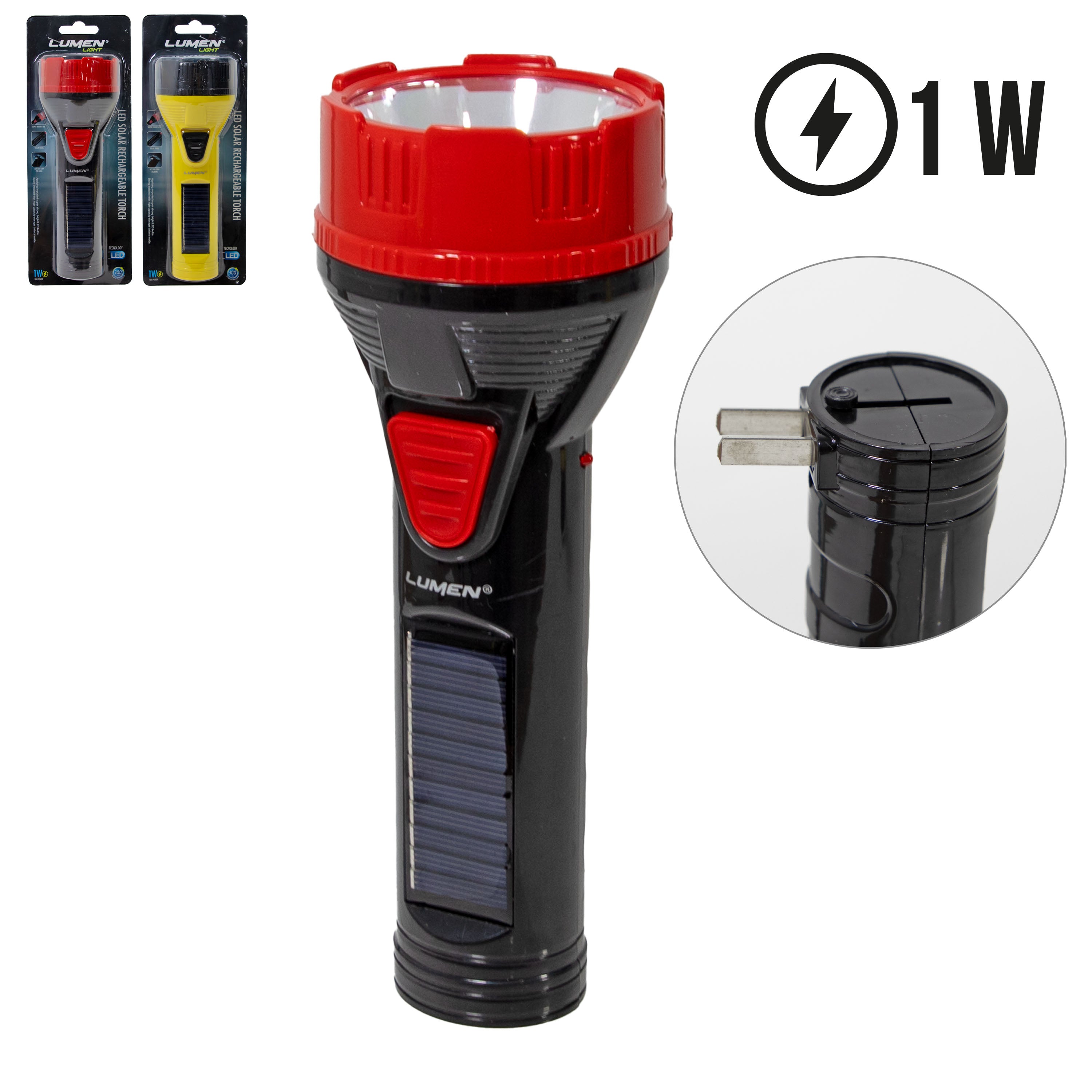 Linterna LED Solar 1W Lumen A105-BL7709 LUMEN