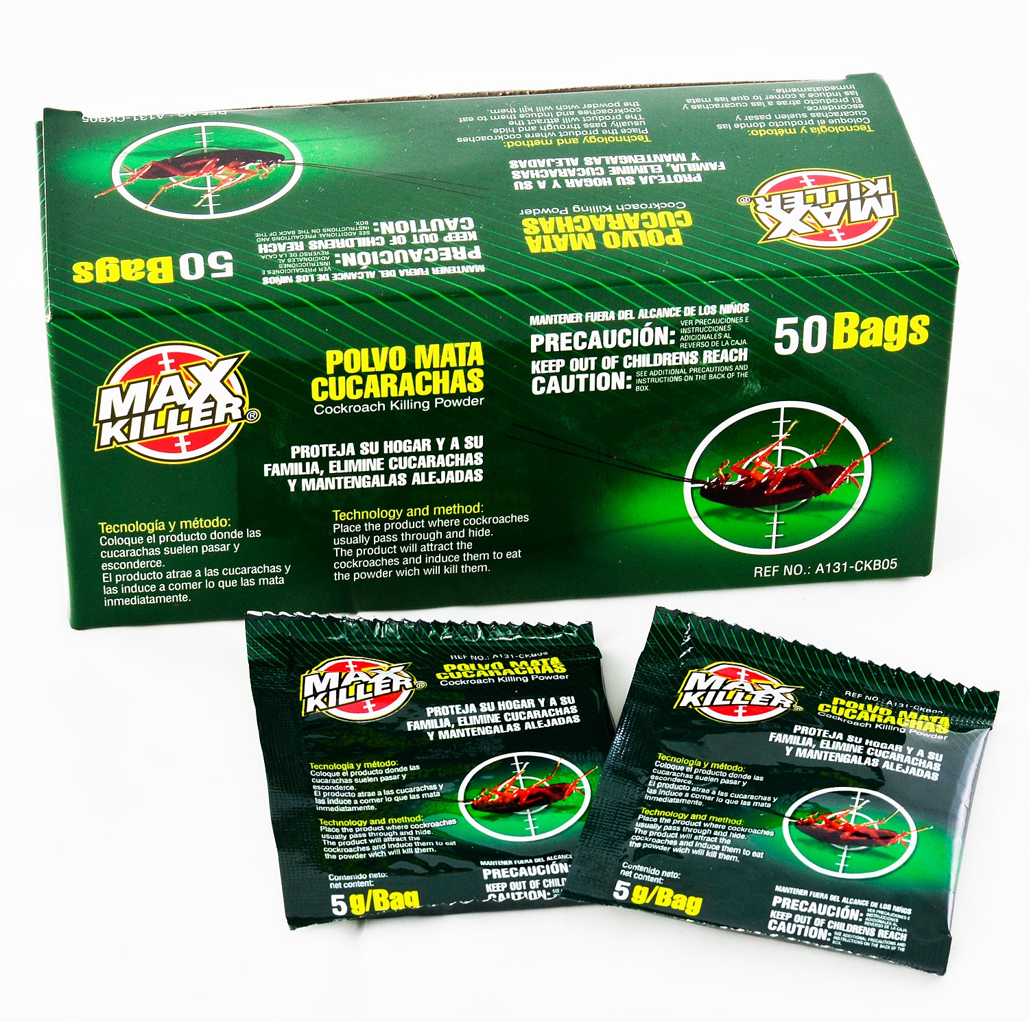 Sobre de Polvo Mata Cucarachas Max Killer de 5g A131-CKB05