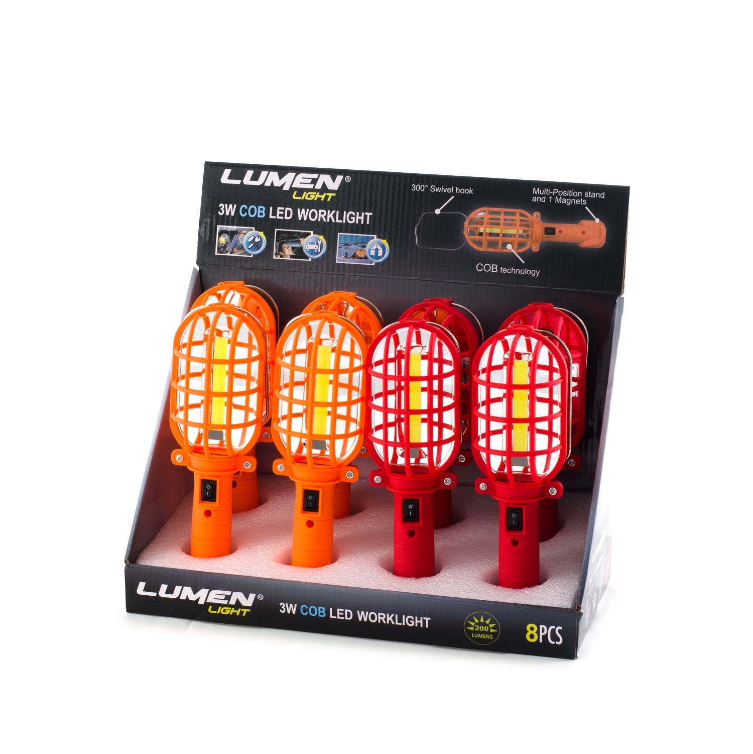 Lampara LED con Imán 3W Lumen A136-LM3WBW LUMEN