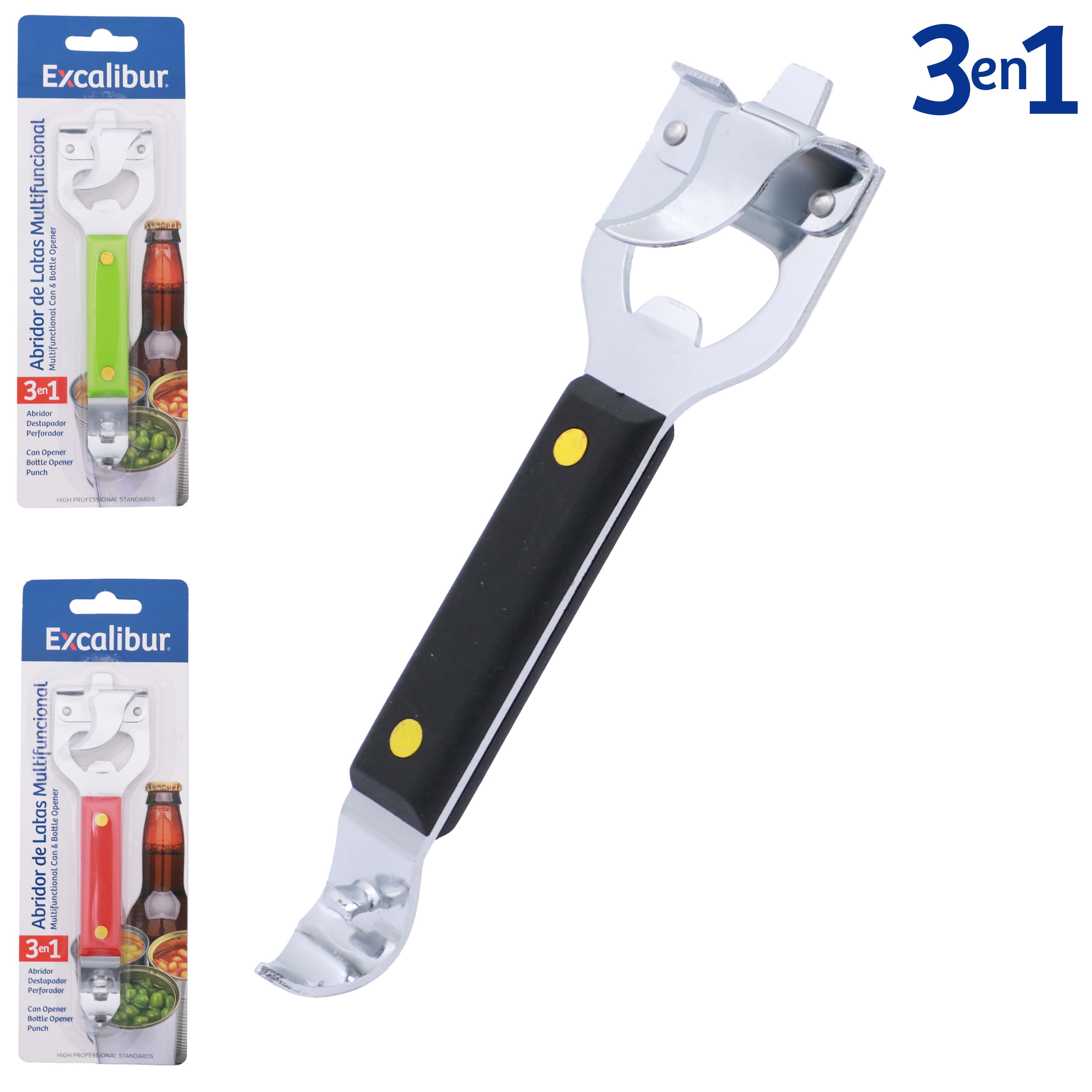 Abridor de Botellas Multifuncional 3en1 Excalibur A151-C0110 EXCALIBUR