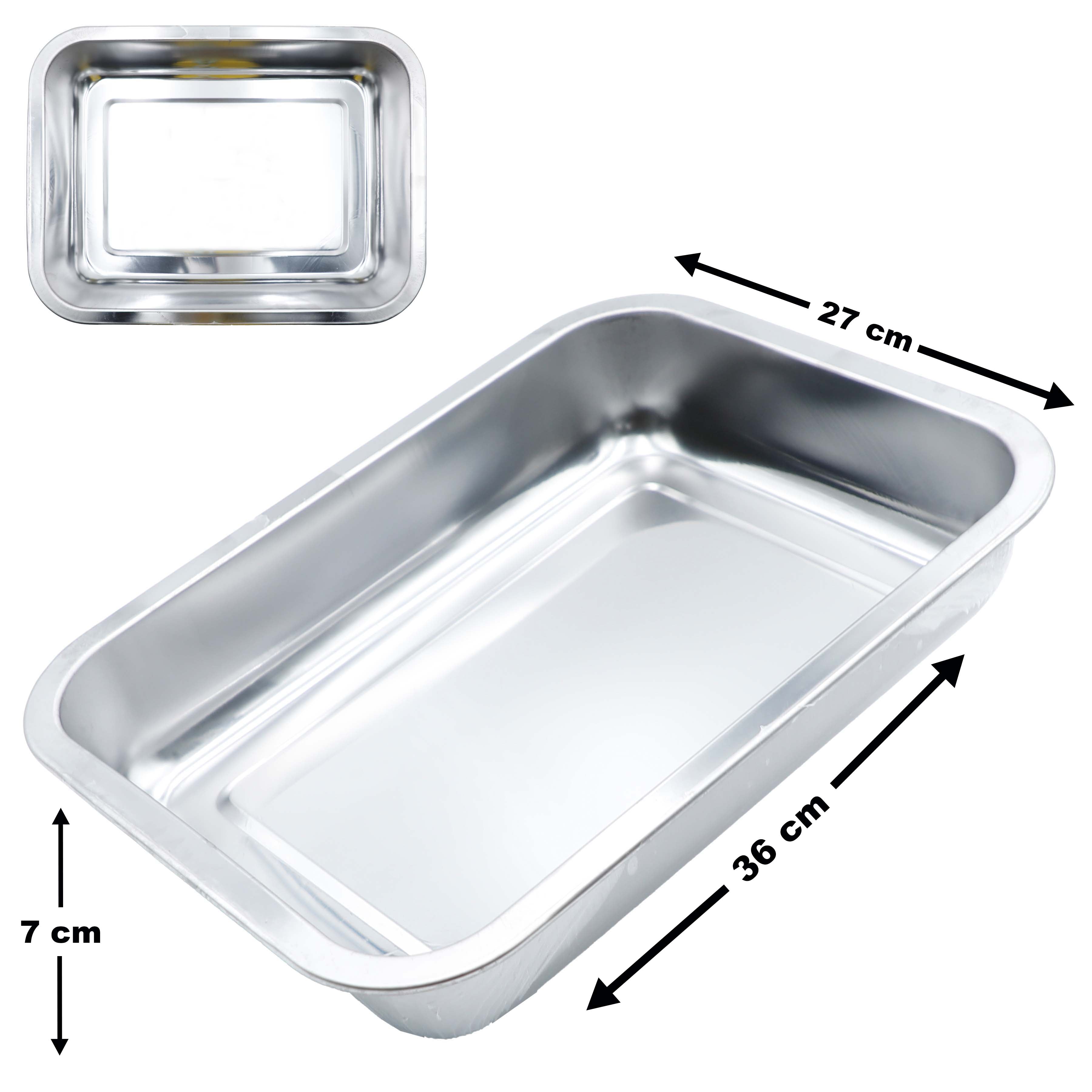 Bandeja de Acero Inoxidable 36x27x7cm A151-DP3627