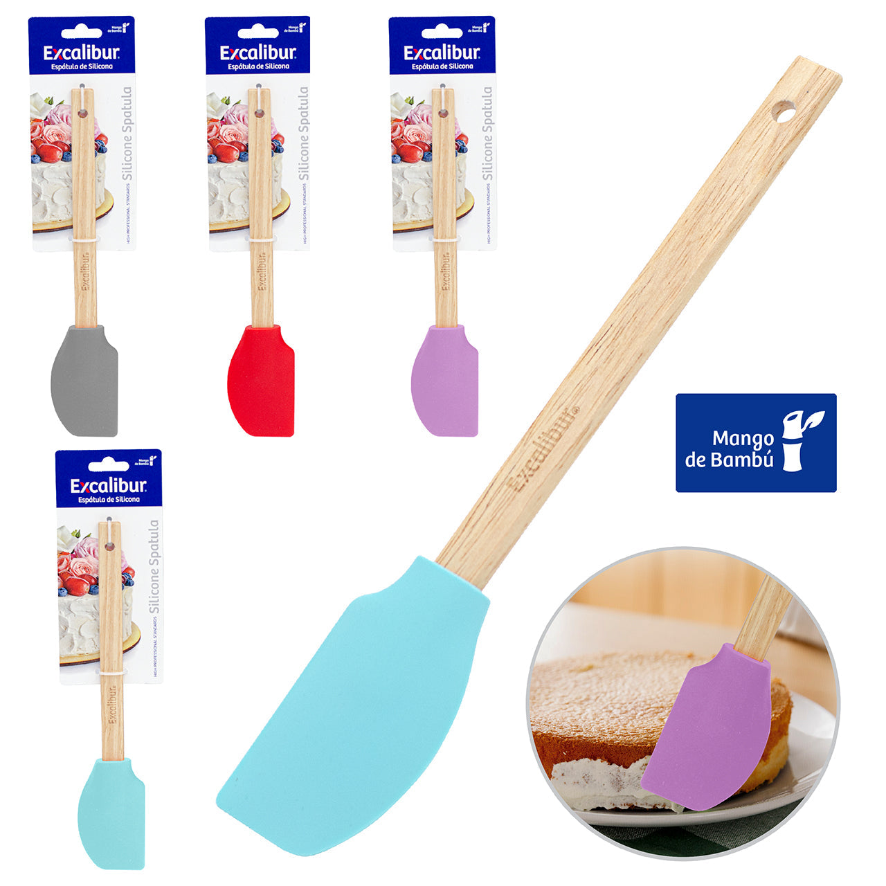 Espátula de Silicona para Repostería Excalibur A151-KT1906 Miserable. EXCALIBUR