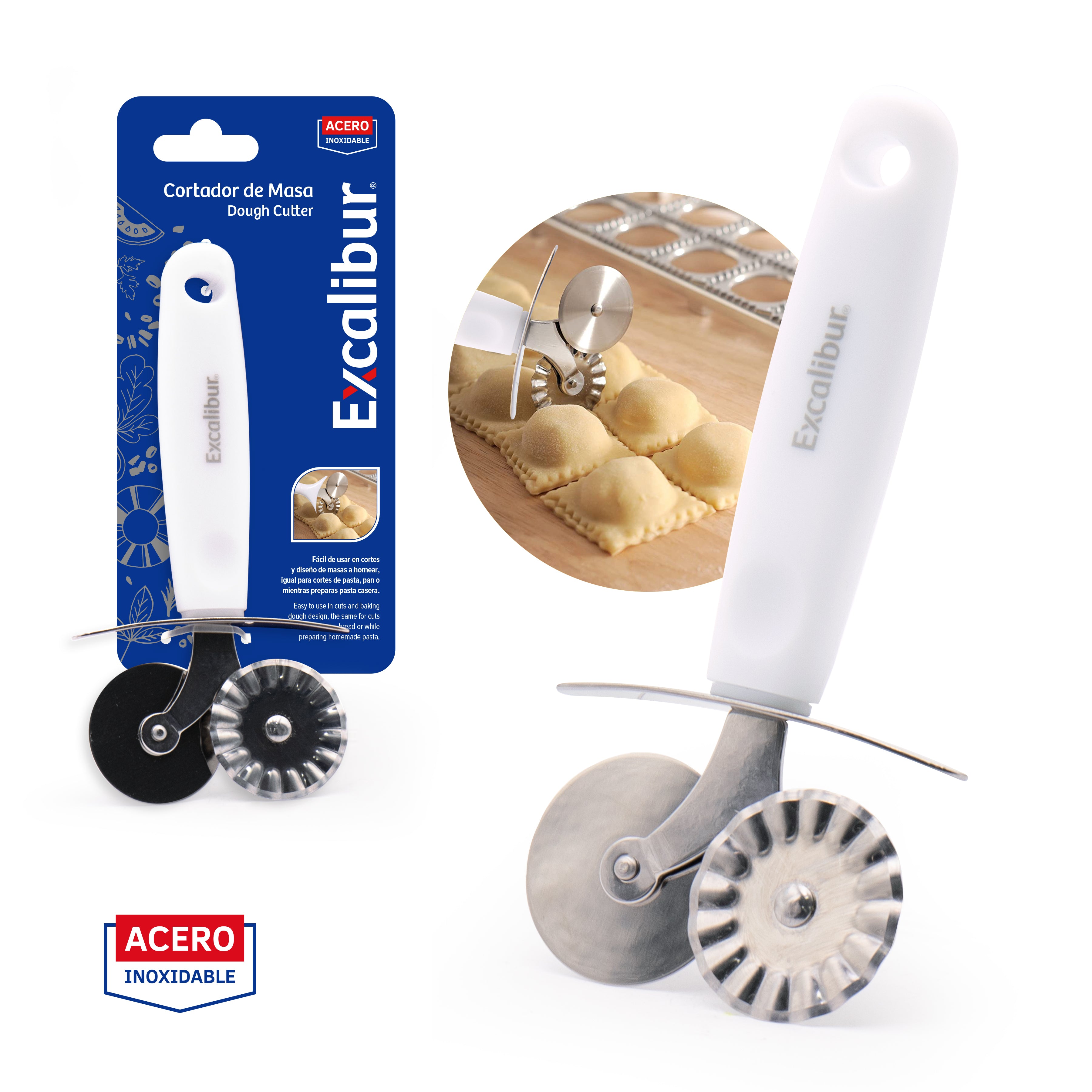 Cortador de Masa en Acero Inoxidable Excalibur A151-KT1928D