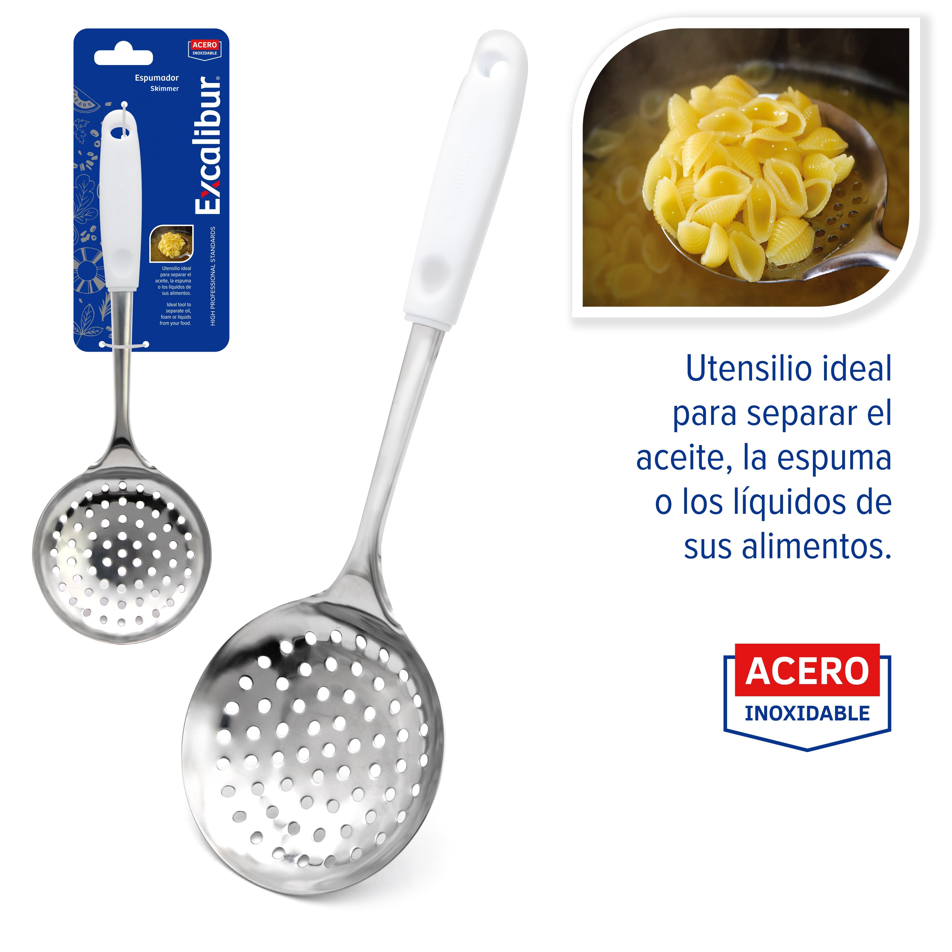 Cucharon Espumador de Acero Inoxidable Excalibur A151-KT1930-F EXCALIBUR