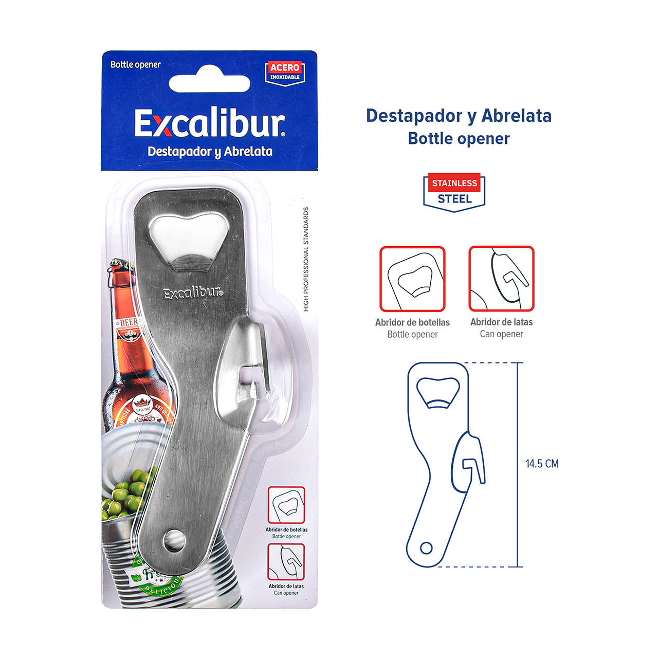 Destapador y Abrelata Excalibur A151-KT2007